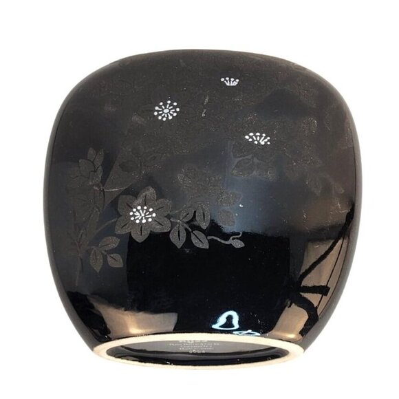 Russ Berrie Black Ceramic Decorative Small Vase 5054 - Picture 2 of 10